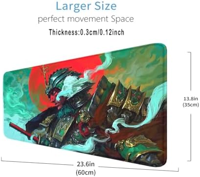MTG MATS Stitched Edges, 24" x 14" MTG Playmats for MTG TCG Trading Card Smooth Rubber Surface Anti-Slip Mouse Pad with Storage Bag Thickened 3mm