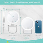 B Beauty Planet Magnifying Mirror with Light 20X/1X,Double Sided Tabletop Mirror with Adjustable Folding Handle,Cosmetic Mirror for Makeup/Travel, Tweezing, and Blackhead/Blemish Removal.