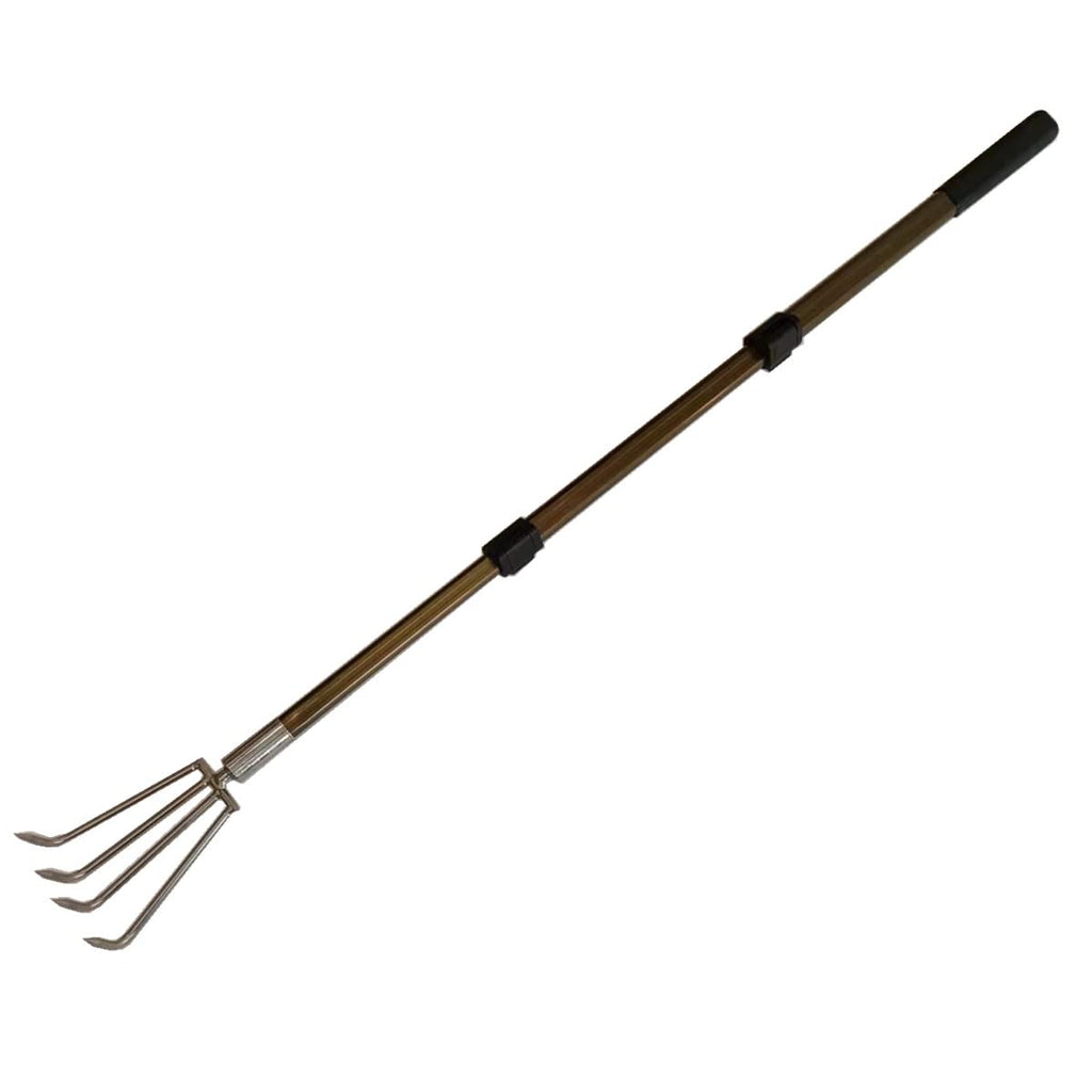 Stainless Steel Garden Claw rake Multifunctional rake, Lengthened Aluminum Alloy Handle, can be Used for Weeding and loosening the Soil in the Garden, and can Also be Used for Treasure Digging