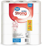 Great Value Ultra Strong Toilet Tissue Paper, 12 Mega Rolls