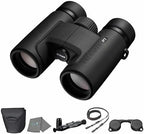 Nikon PROSTAFF P7 10x30 (16771) Black Binoculars Bundle with Lens Pen and Cleaning Cloth, Compact Binoculars for Adults for Hunting, Bird Watching, and Hiking Essentials, Zoom