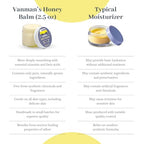 Vanman's Tallow and Honey Balm (3 Pack) - Tallow Face Moisturizer with Pure Grass-Fed/Finished Beef Tallow for Skin and Essential Oils, Organic Raw Honey and Beeswax, Cold Pressed Olive Oil - 2 oz