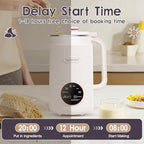 Nut Milk Maker Machine, 40oz(1200ml) Homemade Almond, Oat, Soy, Milk Shake, Plant Milk, Milk Machine Maker With Nut Milk Bag, Soy Milk Maker With Delay Start/Keep Warm/Cleaning/Boil Water