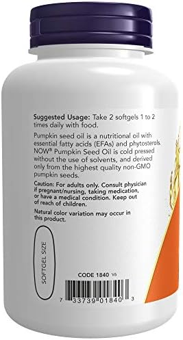 Now Pumpkin Seed Oil 1000 mg 100 softgels