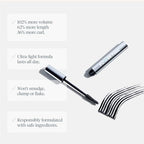 Wonderskin Mascara - Black Mascara for Volume, Length, and Curl - Lengthening, Volumizing & Smudge Proof Lash Makeup
