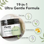 Thena Organic Sitz Bath Soak 2 Pack | Postpartum Essentials 100% Natural & Gentle with Pure Epsom & Dead Sea Salts Witch Hazel Lavender Essential Oil