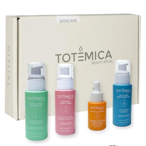 Skin Care Set, 4-Step Ritual Skin Care Kit - Cleanser, Toner, Serum & Moisturizer for Dry Skin – Vegan, Cruelty-Free, Natural Ingredients for All Skin Types - Skincare with Anti-Aging