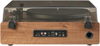 Crosley CR6046A-WAGL Stave 2-Speed Bluetooth Record Player Turntable with Built-in Speakers, Walnut