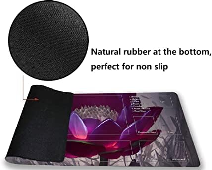 MTG Playmat, Game Play Mat for MTG TCG 24 x 14 inches Trading Card Inked Game Playmats with Storage Bag Smooth Rubber Surface Battle Game