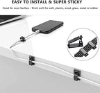 N NOROCME 192 PCS Cable Management Kit 4 Wire Organizer Sleeve,11 Cable Holder,35Cord Clips 10+2 Roll Cable Organizer Straps and 100 Fastening Cable Ties for Computer TV Under Desk, black,clear