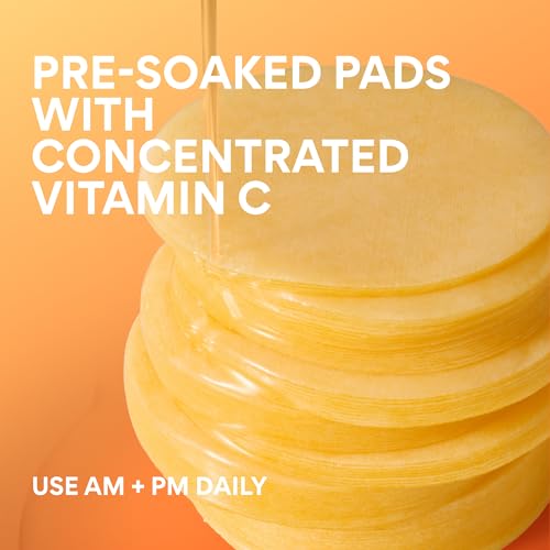 innisfree Green Tea Enzyme Vitamin C Brightening Toner Pads, Korean Face Toner Pads for Glow and Dark Spots