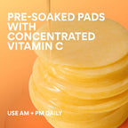 innisfree Green Tea Enzyme Vitamin C Brightening Toner Pads, Korean Face Toner Pads for Glow and Dark Spots