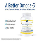 Nordic Naturals ProOmega 2000, Lemon Flavor - 120 Soft Gels - 2150 mg Omega-3 - Ultra High-Potency Fish Oil - EPA & DHA - Promotes Brain, Eye, Heart, & Immune Health - Non-GMO - 60 Servings