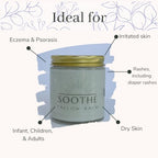 Soothe Tallow Balm- Grass-fed Beef Tallow Infused with Blue Tansy & Colloidal Oatmeal- Infant safe ointment for rash, dry skin, eczema, psorasis- Organic (2 oz)