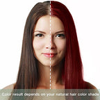 Instant Wine Red Hair Coloring for Women and Men - 3 in 1 Herbal Hair Dye Shampoo with 100% Gray Coverage in Minutes, 500ml, 16.9 Fl Oz