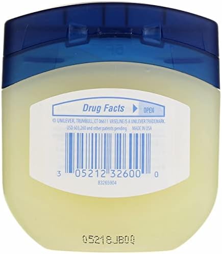 Vaseline 100% Pure Petroleum Jelly Skin Protectant 3.75 oz (Pack of 12)