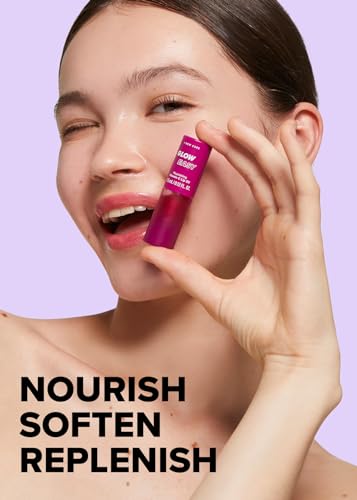 I DEW CARE Lip Gloss - Glow Easy Raspberry | Jojoba Seed Oil, Vitamin C, Pigmented Glossy Stain, Hydrating, Korean Makeup, Pink Color, Moisturizing, Nourishing Crystal Glass Clear, 0.20 FL Oz