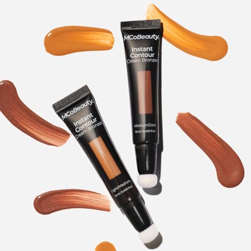 MCoBeauty Instant Contour Beauty Wand, Medium/Dark, Sculpt & Define for a Natural Contour, Vegan, Cruelty Free Cosmetics