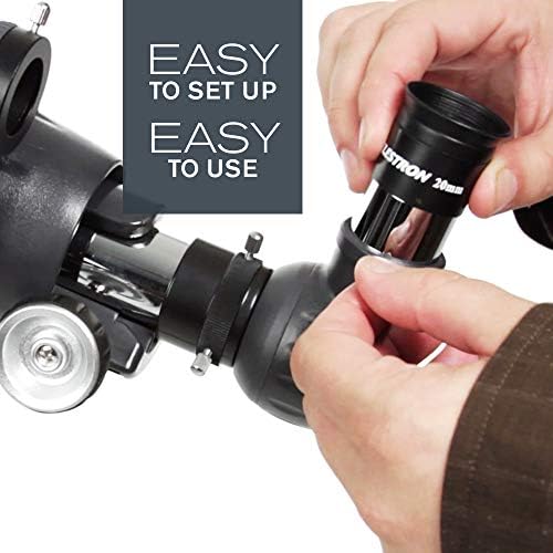 Celestron – AstroMaster 102AZ Telescope – Short-Tube Refractor Telescope – Fully-Coated Glass Optics – Adjustable-Height Tripod – Bonus Astronomy Software Package