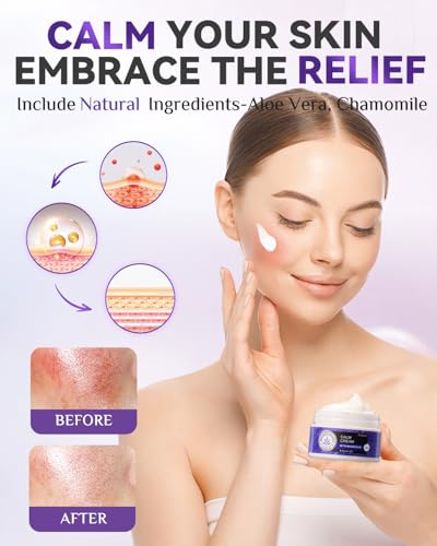 2024 Updated Magnesium Calm Cream:[Better Sleep][Calms Soothes] Magnesium Cream Relief Moisturizer, Hydrating, Nighttime Magnesium Lotion with Lavender Essential Oils, Sensitive Skin Friendly（2PC)