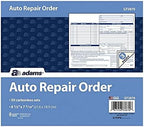 Adams Auto Repair & Sales Order Forms - 50-Pack Carbonless Multi-Part Order & Repair Books