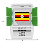 100 PICS Flags of The World Travel Game - Learn 100 Country Flags | Flash Cards with Slide Reveal Case | Geography Card Game, Gift, Stocking Stuffer | for Kids and Adults | Ages 6+