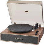 Crosley CR6046A-WAGL Stave 2-Speed Bluetooth Record Player Turntable with Built-in Speakers, Walnut