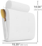 Everlasting Comfort Luxury Bath Pillow - Head, Neck, Back Support Cushion for Bathtub, Spa, Soaking