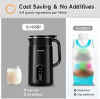 𝟲 𝗶𝗻 𝟭 Nut Milk Maker, 20 oz(600ml) Homemade Almond, Soy, Oat, Plant-Based Milk and Non-Dairy Beverages, Almond Milk Maker with Delay Start/Boil Water/Keep Warm, Soy Milk Maker with Nut Milk Bag