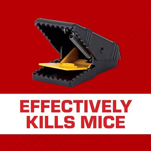 Tomcat Mouse Snap Trap, Effectively Kills Mice for Clean, No-Touch Disposal, 4 Traps