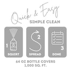 Quick Shine Multi-Surface Floor Finish-Polish 64oz-4pk | Safer Choice, No PFAS, pH Neutral Clean Shine Technology | Squirt & Spread | For Wood, Laminate, LVP, LVT, Tile & Stone | Made in USA