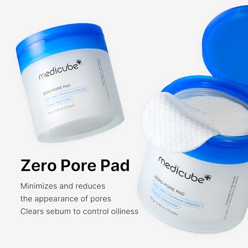 medicube All-in-One Duo for Pore and Skin Texture Care: Zero Pore Pads 2.0 and Zero Pore Blackhead Mud Facial Mask