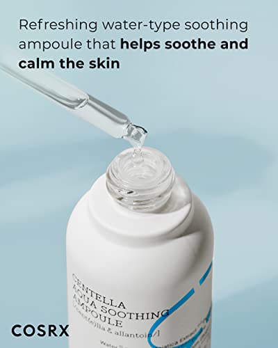 COSRX Centella Aqua Soothing Ampoule, Centella Asiatica Cica Serum, Korean Skin Care, 1.35 Fl oZ, For Sensitive Skin, Daily Skin Serum, Paraben Free, No Animal Testing