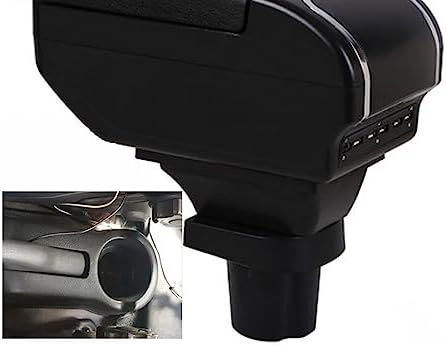 OQHAIR Armrest Box Armrest Box Retrofit Parts Center Console Special Storage Space Car Elbow Rest with USB Cup Holder For Kia Picanto 2004-2023