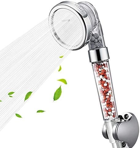 Nosame Shower Head, Filter Filtration High Pressure Water Saving 3 Mode Function Spray Handheld Showerheads 1.6 GPM for Dry Hair & Skin SPA