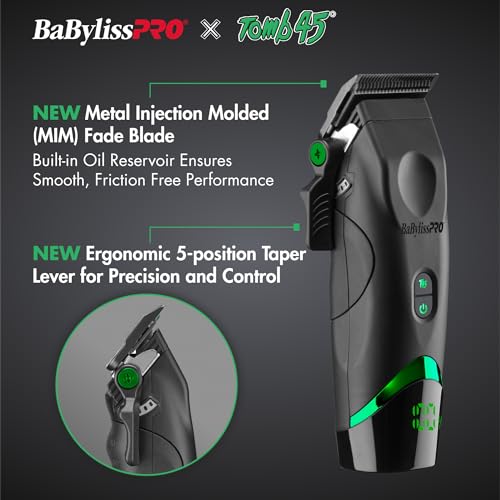 BaBylissPRO x Tomb45 - Two Forces One Mission - Clipper, Trimmer, Clipper Guards, Hair Dryer