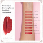 Flower Knows Strawberry Rococo Cloud Lip Cream Matte Liquid Lipstick-Long Lasting&Highly Pigmented Lip Stain -Velvety Waterproof Lip Makeup for Girls&Women-0.12 Fl Oz,1 Count(S09 Strawberry Crown)