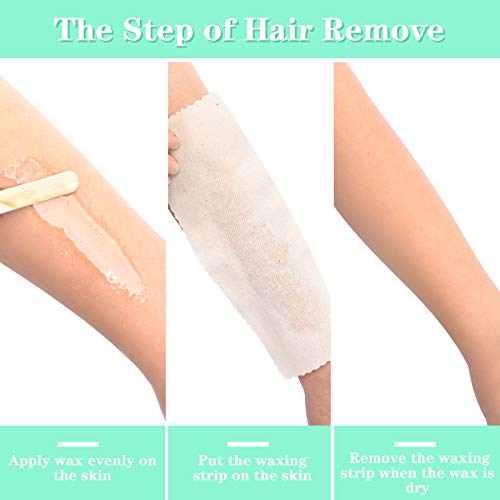 200 Natural Epilating Strips for Hair Removal - Large 2.8 x 7.9 Inches Waxing Strips Bulk for Women and Men