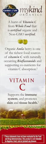 Garden of Life Organics Vitamin C Spray for Kids and Adults - Cherry Tangerine,Vitamin C Supplement,Antioxidant for Immune Support and Skin Health,2 fl oz Liquid Drops,(Pack of 2)