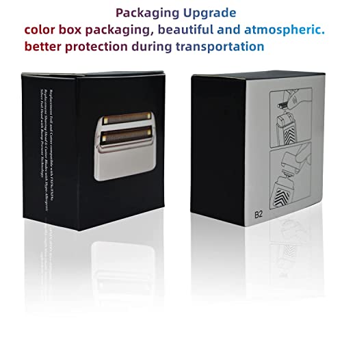 2 Pack Shaver Replacement Foil and Cutters Compatible with BaBylissPRO Double FXFS2 Metal Shaver foil Replacement,Rose Gold