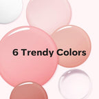 Modelones Poly Extension Gel Nail Kit, 6 Colors Pink Nude with 48W Nail Lamp Slip Solution 3D Bow Nail Charms Decoration Rhinestone Glitter Kit for Nail Manicure Beginner Starter Kit DIY at Home