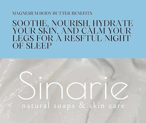 Sweet Dreams Magnesium Emulsified Body Butter, 4 oz., 1 Count | Mango Butter | Premium Magnesium Oil | Natural Ingredients | Magnesium Lotion | Lemon + Cedarwood