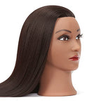 Hairginkgo Mannequin Head 26"-28" Yaki Synthetic Fiber Training Head Braiding Head Hair Styling Manikin Cosmetology Doll Head Hairdresser Training Model for Cutting Braiding with Clamp 92022BY0220