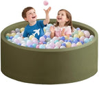 Ball Pit for Toddlers 47.24''x15.75'' Baby Ball Pit Soft Foam Ball Pits Round Lagre Kids Ball Pits Indoor Kids Play Ball Pool Ideal Gift for Children (Sagegreen, NO Balls)