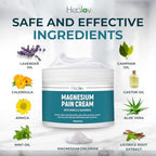 Magnesium Cream – Pure Soothing Magnesium Lotion for Pain Relief & Relaxation, Better Sleep, Muscle Health, Leg & Joint Care – Natural Magnesium Body Lotion for Feet – Non-Greasy, Safe, Easy to Use