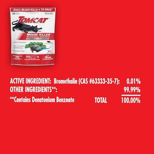 Tomcat Mouse Killer Child & Dog Resistant, Refillable Station, 1 Station and 16 Poison Refills (2-Pack)