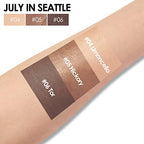 FOCALLURE 3 Pcs No Crease Eyeshadow Sticks,Shimmer & Matte Eye Shadow Crayon with Blending Brush,Smooth Cream Highlighter Pen,Long Lasting Eyeshadow Brightener Stick Makeup,July In Seattle