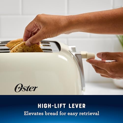 Oster 4-Slice Toaster with Extra Wide Slots, Oat Milk