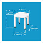 Carex Universal Bath Seat and Shower Chair, Heavy Duty Shower Bench for Bathtub, Safety Bath Seat Stool for Seniors and Disabled, Supports up to 400 lbs, Adjustable Height Shower Bench for Inside Tub