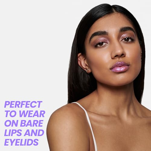 Wonderskin WONDER BLADING Top Gloss - Clear Glitter Lip Gloss, Hydrating and High Shine Finish Lip Makeup (Holographic)